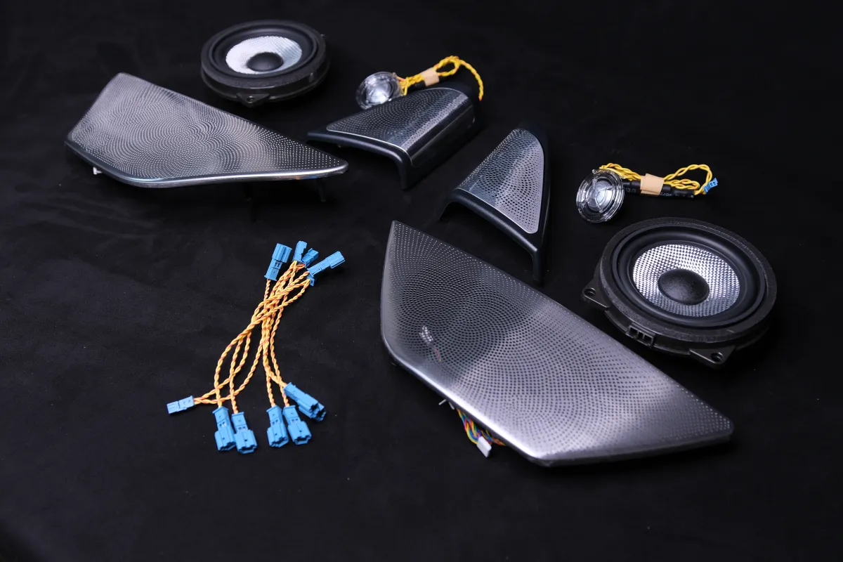 Сетки с подсветкой + акустика Bowers&Wilkins комплект BMW 5 F10 8 элементов