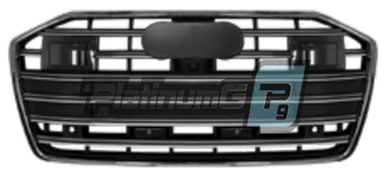 Решетка радиатора Audi A6 в стиле  S6 (2019-2024) без вставки, без логотипа