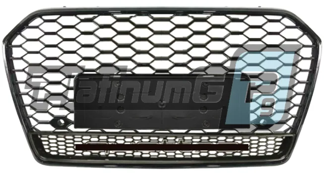 Решетка радиатора Audi A6 в стиле  RS6 (2016-2018) c вставкой, без логотипа