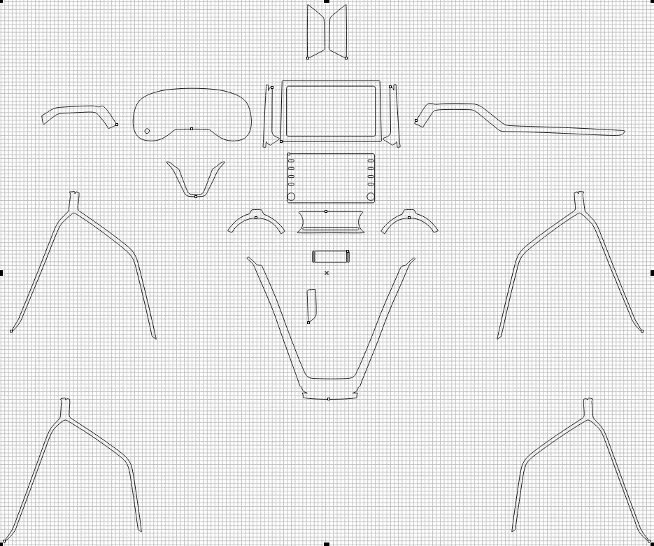 Защитная пленка для салона автомобиля Toyota Rav 4 2019