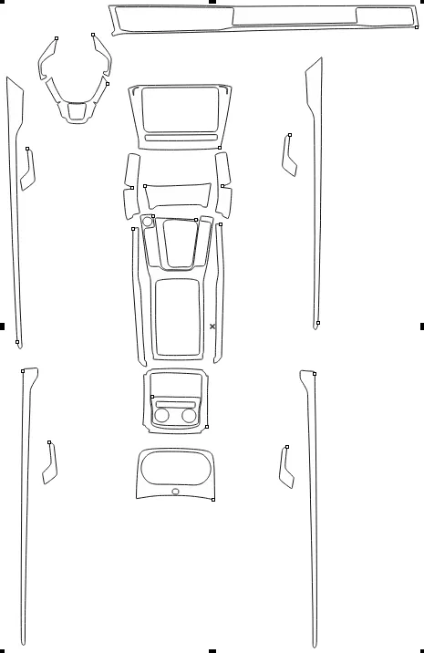 Защитная пленка для салона автомобиля Volkswagen Passat 2017-2018