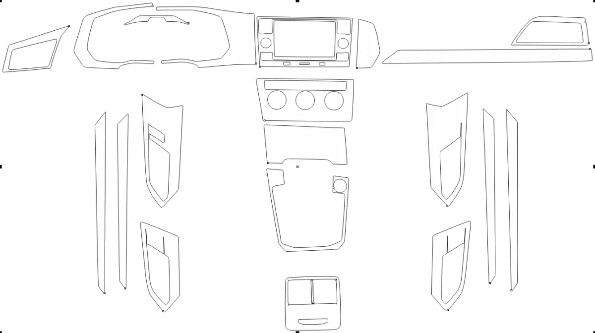 Защитная пленка для салона автомобиля Volkswagen SAGITAR ComFort 2019