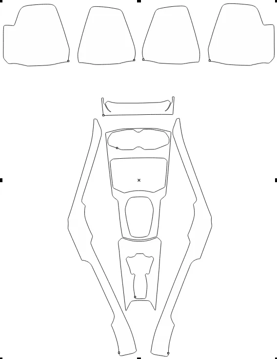Защитная пленка для салона автомобиля Lamborghini Huracan 2014-2017