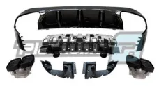 Задний диффузор для Mercedes-Benz E класс C238 2017-2021 AMG КУПЕ в стиле E63 с насадками для выхлопа